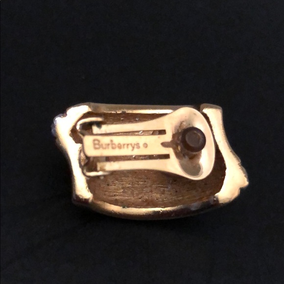 BURBERRY OF LONDON GOLD-PLATED CLIP EARRINGS - Picture 4 of 8